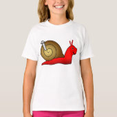 Slak meisjes T-shirt (Voorkant)