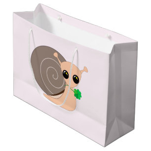 Slak met Clower Gift Bag Lucky Groot Cadeauzakje