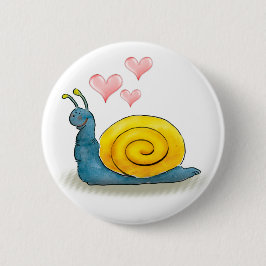 Slak met groot hart | Lot-dier Ronde Button 5,7 Cm