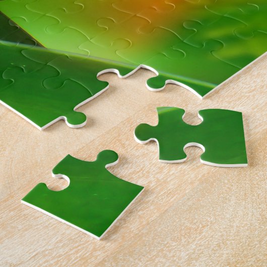 Slak op blad close-up Jigzaag Puzzle Legpuzzel (Zijkant)