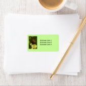 Slak op een lederetiket etiket (Insitu)