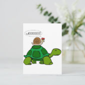 Slak & schildpad - Turbo Duo Briefkaart (Staand voorkant)