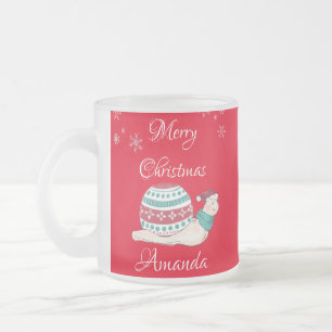 Slak van kerst matglas koffiemok
