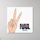 slakkalf salon hand nagelvijver canvas afdruk (Voorkant)