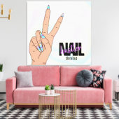 slakkalf salon hand nagelvijver canvas afdruk (Insitu (Woonkamer))