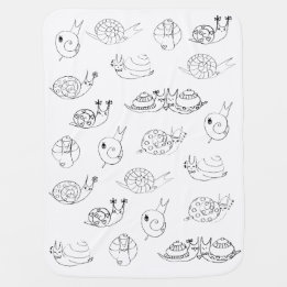 Slakken babydeken - baby- en kleuterdecor inbakerdoek