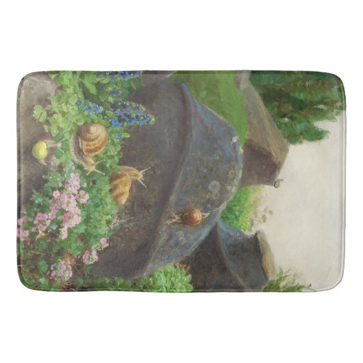 Slakken in een rotstuin (door H.A. Brendekilde) Badmat (Voorkant)