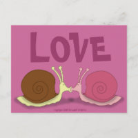 Slakken in het Briefkaart van de liefde