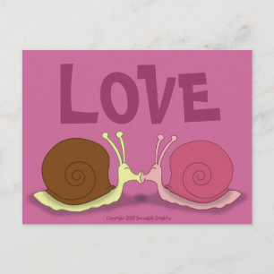 Slakken in het Briefkaart van de liefde