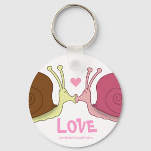 Slakken in Love Sleutelhanger