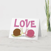 Slakken In Love Wenskaart