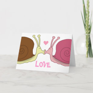 Slakken In Love Wenskaart Kaart