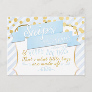 Slakken & Slakken Jongens Aankondiging Foto Postka