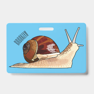 Slakken stripverhaal illustratie badge