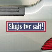Slakken voor zout bumpersticker (Op auto)