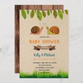 Slakkenfeestthema uitnodiging (Voorkant / Achterkant)