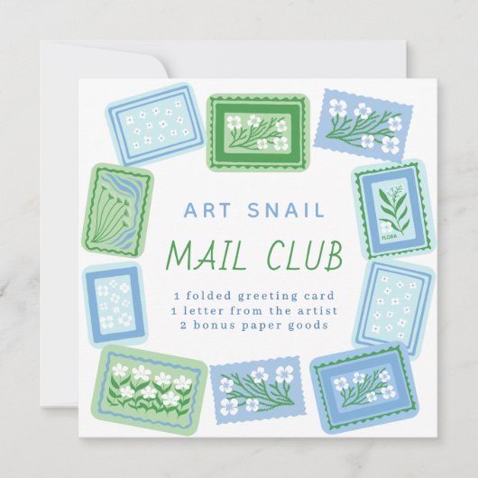 slakkenpost kunstclub kaart (Voorkant)