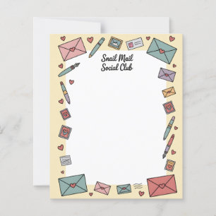 Slakkenpost Sociale Pen Vriend Brief Schrijfpapier