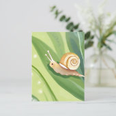 slakkenpost | Waterverf Natuur Briefkaart (Staand voorkant)