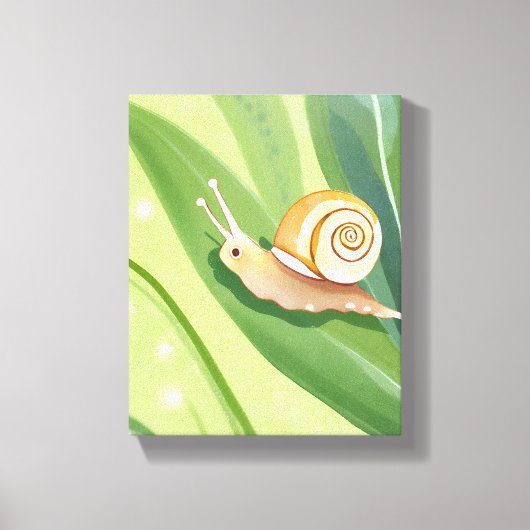 slakkenpost | Waterverf Natuur Canvas Afdruk (Voorkant)