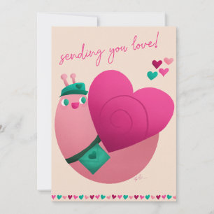 Slakkenpostliefde versturen feestdagenkaart