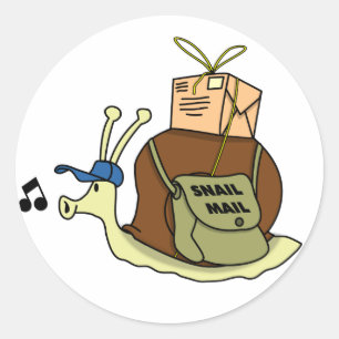 Slakkenpoststickers Ronde Sticker