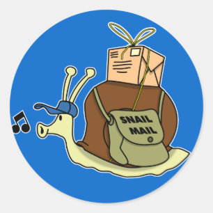 Slakkenpoststickers Ronde Sticker