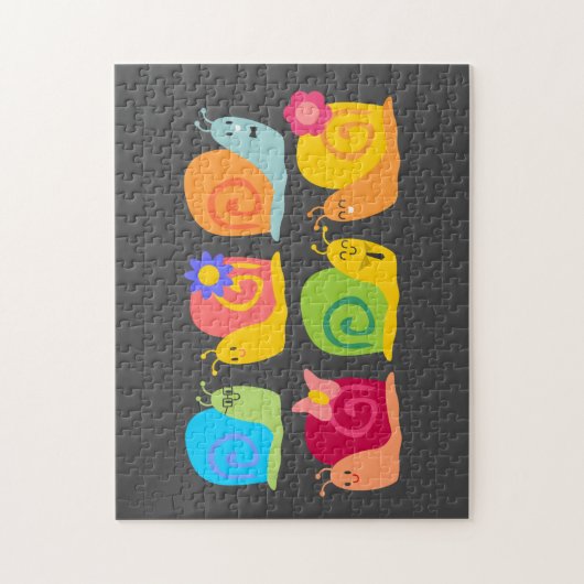 Slakkerontwerp voor kinderen legpuzzel (Verticaal)