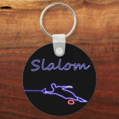 Slalom Water Skier Neon Sleutelhanger (Voorkant)