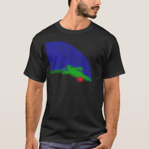 Slalom Water Skier Neon Spray T-Shirt