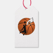 Slam Dunk Basketbal Kerstmis Cadeaulabel (Voorkant)