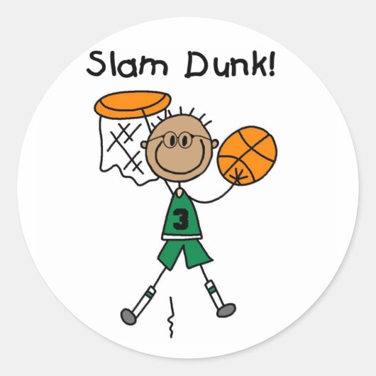 Slam Dunk Basketbal Stickers (Voorkant)