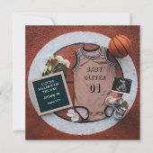 Slam-Dunk Basketbal zwangerschapsaankondiging Kaart (Voorkant)