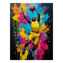 Slam Dunk: Basketball Graffiti Perfect Poster
