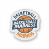 Slam Dunk Basketball Madness Game Day Vinyl Sticker (Voorkant)