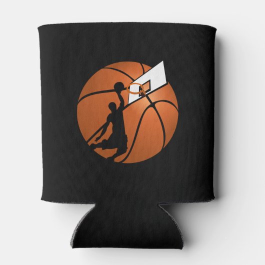 Slam Dunk Basketball Player met Hoop op Ball Blikjeskoeler (Achterkant)