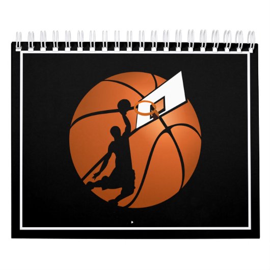 Slam Dunk Basketball Player met Hoop op Ball Kalender (Hoes)