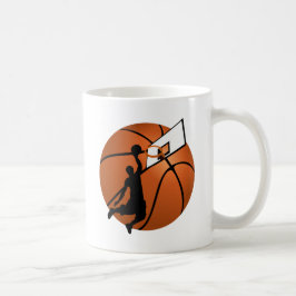 Slam Dunk Basketball Player met Hoop op Ball Koffiemok