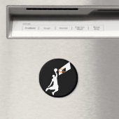 Slam Dunk Basketball Player - White Silhouette Magneet (Insitu (Vaatwasser))