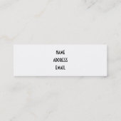 Slam Dunk Basketball Player - White Silhouette Mini Visitekaartje (Achterkant)