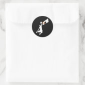 Slam Dunk Basketball Player - White Silhouette Ronde Sticker (Tas)