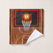 Slam Dunk Basketball Theme Bad Handdoek (Wasdoekje)