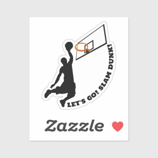 SLAM DUNK. Basketbalspelsport Sticker (Vel)