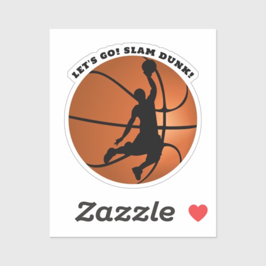SLAM DUNK. Basketbalspelsport Sticker (Vel)