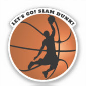 SLAM DUNK. Basketbalspelsport Sticker (Voorkant)