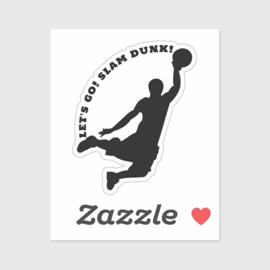 SLAM DUNK. Basketbalspelsport Sticker (Vel)