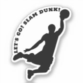 SLAM DUNK. Basketbalspelsport Sticker (Voorkant)