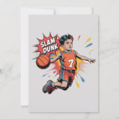 Slam Dunk Boy Verjaardag Bash Kaart (Achterkant)