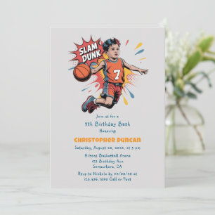 Slam Dunk Boy Verjaardag Bash Kaart