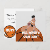 Slam Dunk Dad Basketbal Kaart (Voorkant / Achterkant)